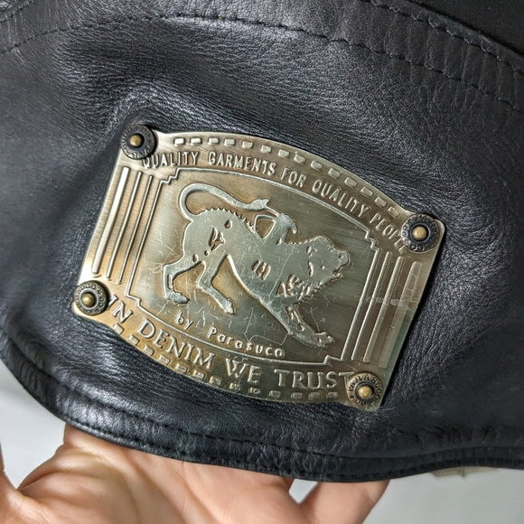 Vintage 80s PARASUCO Leather Motorcycle Jacket - Picture 7 of 11